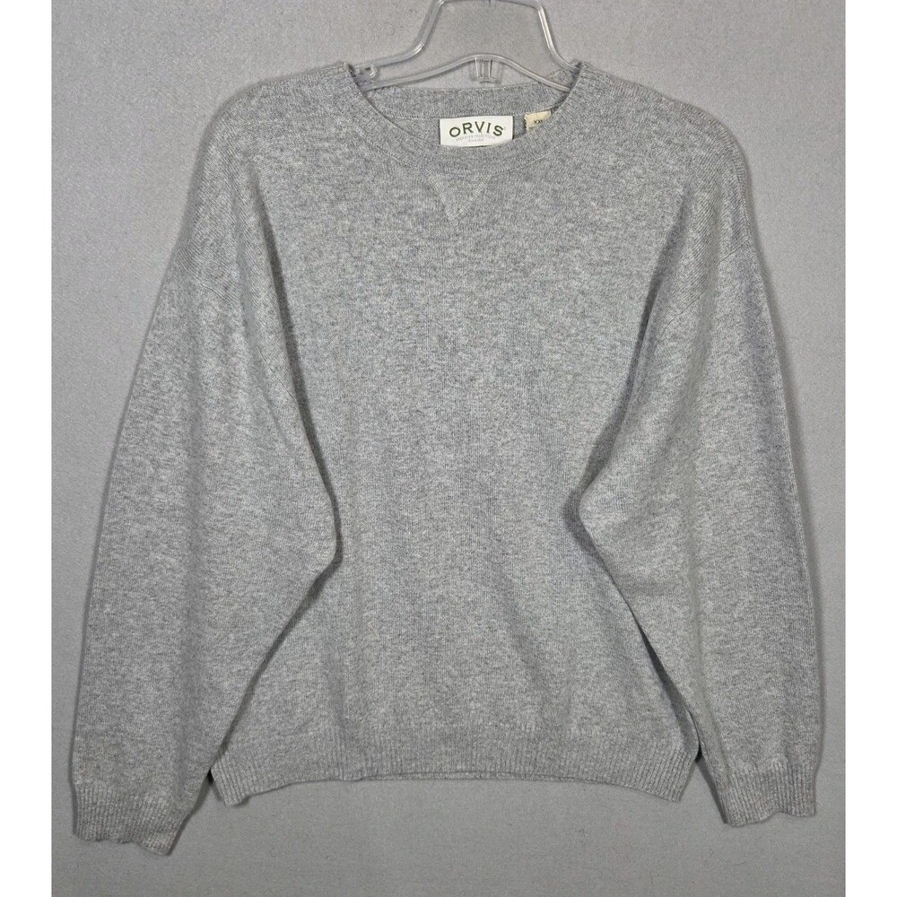 Orvis Cashmere Sweater Mens XXL Gray Preppy Dad Grandpa Old Money Outdoor Luxury